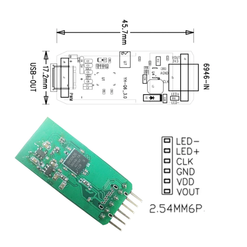 high definition camera module endoscope camera for connect to computer ovm6946