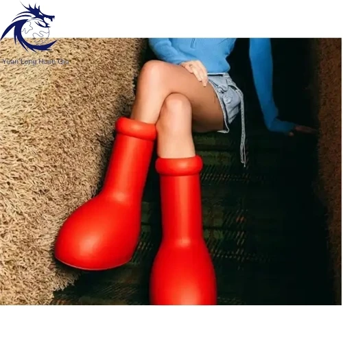 2023 New Design Latest  Red boots Wholesale Sneaker Mid-Leg Boots Custom Wave Body Big Red Boots