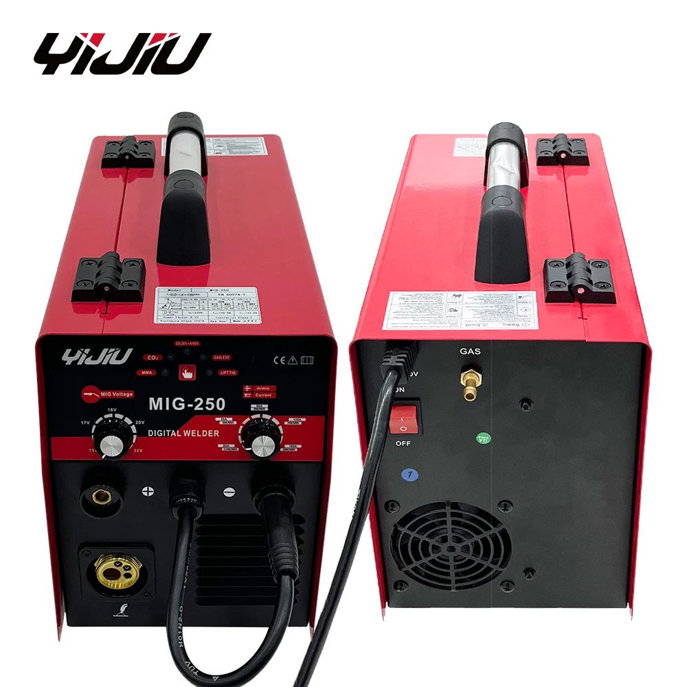 YIJIU MIG-250 IGBT DC инвертор сварочный аппарат Новый 250A 5/15 MIG/MMA Многофункциональный 220V провод двигатель PCB сердечник
