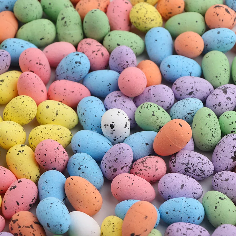 Bulk 100pcs/lot Resin Mini Easter Eggs For Crafts Doll House Miniature Eggs For Diy Projects And Easter Decor
