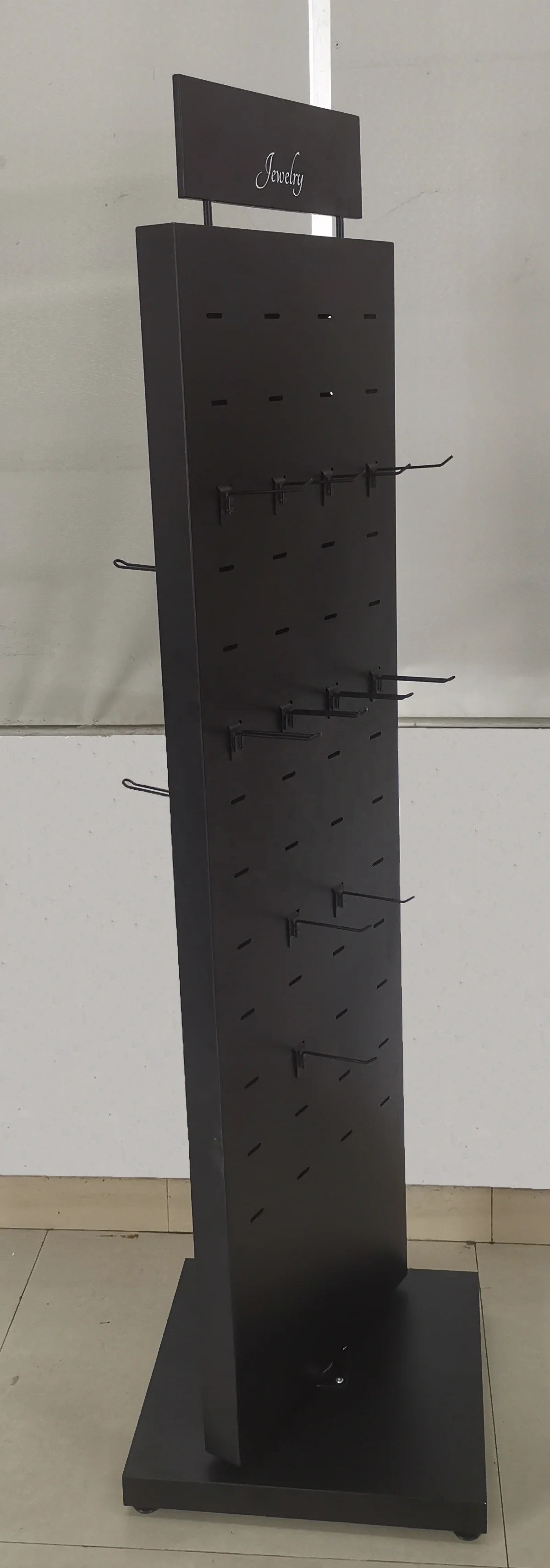 Customized Rotatable Metal Jewelry Display Rack with Hooks/dog collar display rack/exhibition display stand