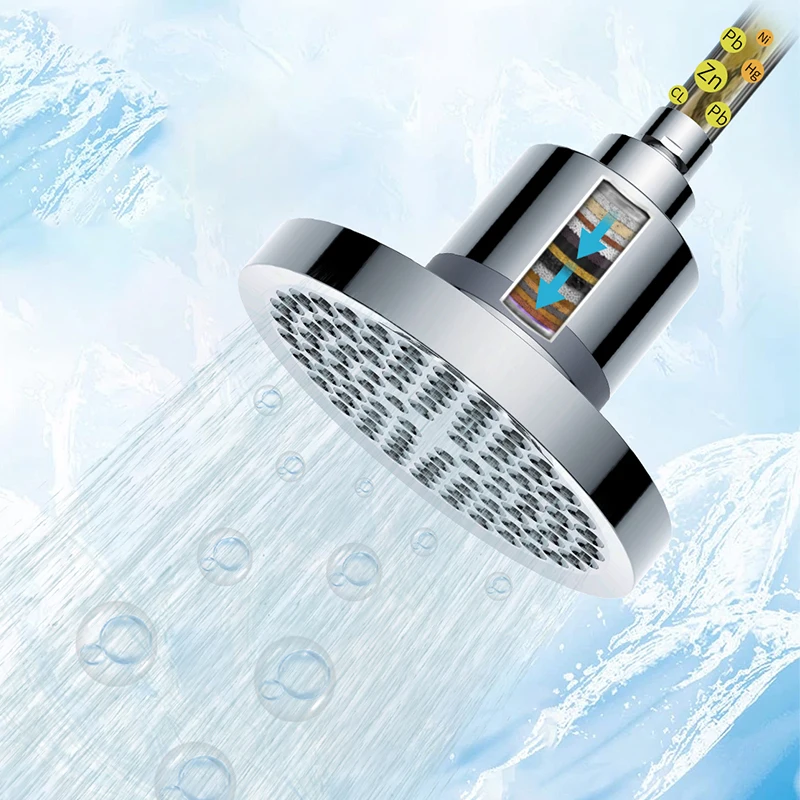 WELS Hot selling 20 Stages Hard Water Removing Chlorine Top overhead Shower Filter Showerhead