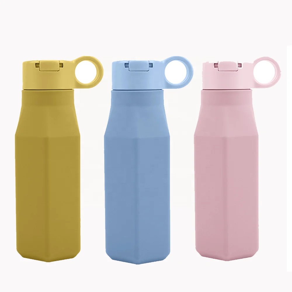 Wholesale Custom Design Logo School Water Bottle Children Kids Silicone Water Bottle Travel Sports Baby Water Bottle For School