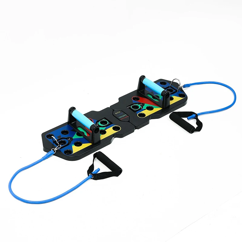 Multi-function Chest Muscle Exercise Push Up Board Foldable Pull Up Resistance Bands  ABS Push Up Board