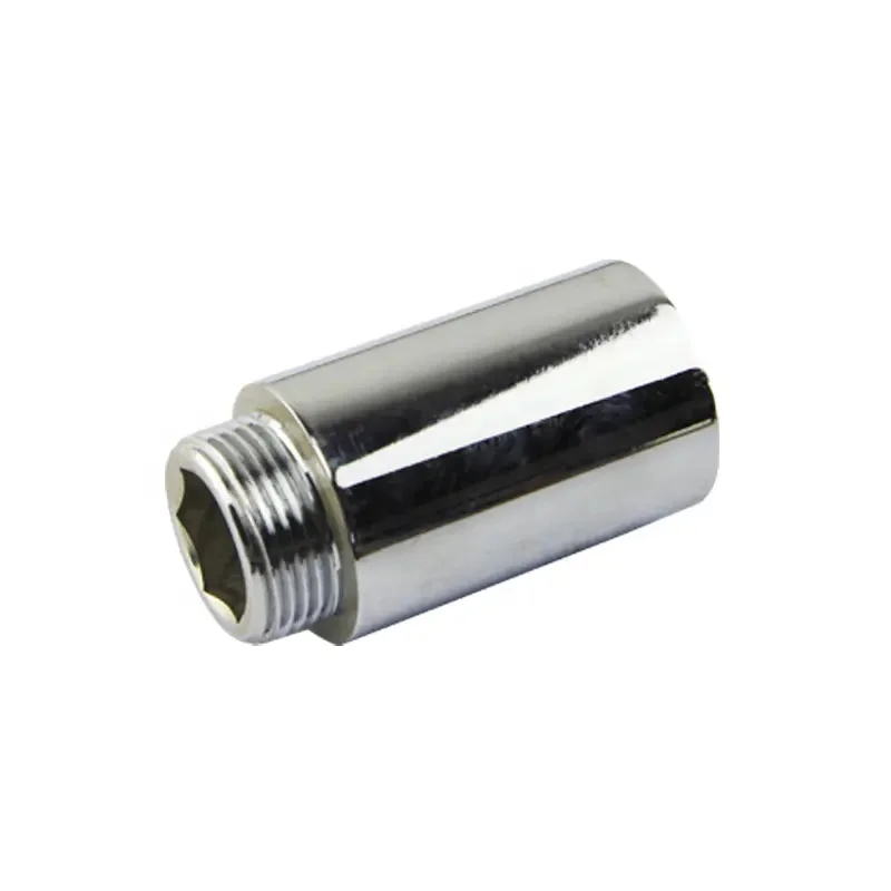 Polished Chromed Plated Brass Extension Fittings M-F LONG 25mm 50mm 75mm 100mm