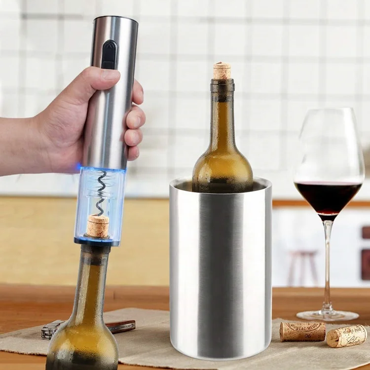 Large Stainless Steel Double Wall Wine Cooler Bucket Stemless Holder Wine Chiller Bucket Insulated Champagne Beer Ice Bucket