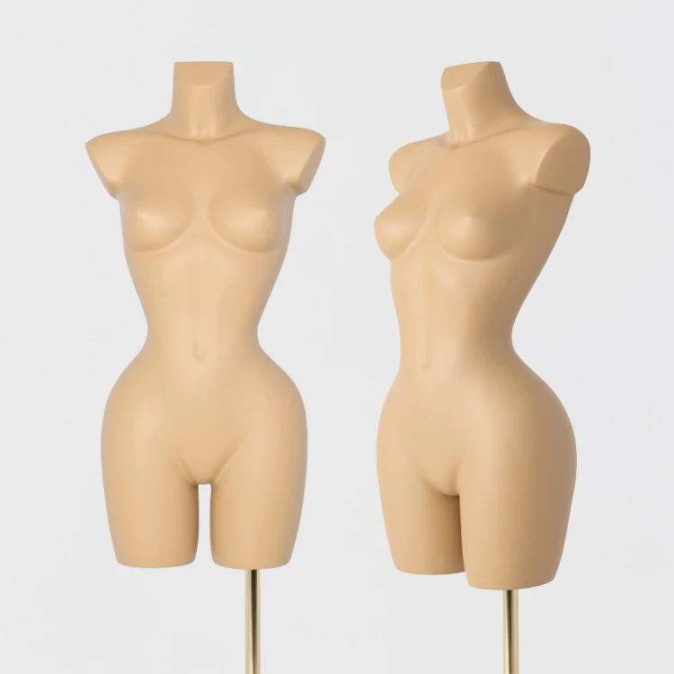 Customized half body torso mannequin curvy female mannequin