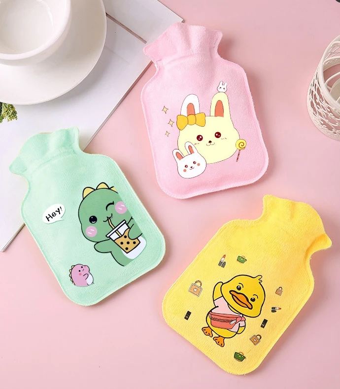 Hot water bottle Water Thickening Explosion-proof Hand Warmer Dormitory Foot Warmer Cute plush cartoon hot compress water warmer