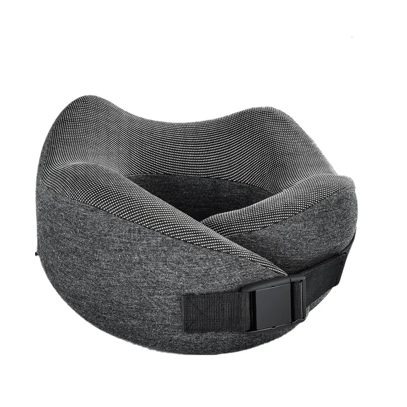 Travel Pillow Memory Foam Ergonomic Neck Support Pillow Adjustable Clasp U Shaped Pillow for Travel Sleep Rest Airplane Car