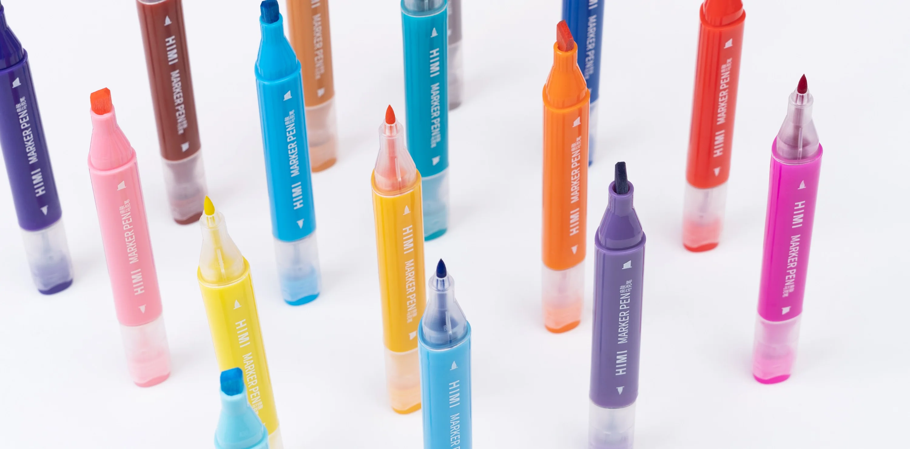 Skin-friendly Marker Pen 24 Colors Twin Marker Pen