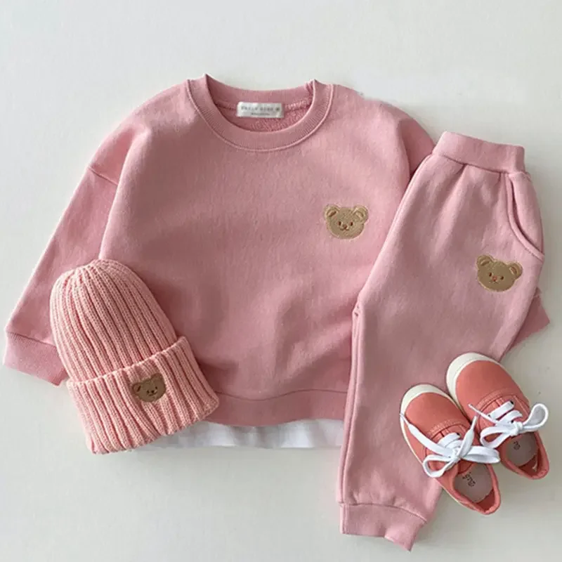 Cotton Ropa De Bebe Varon Sweater Casual Cute Wool Baby Clothes Two-Piece Set