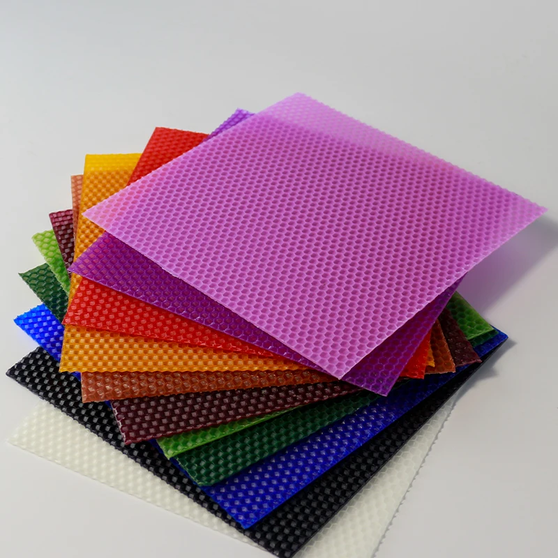 customized different colored beeswas sheets DIY hand rolled beeswax candle