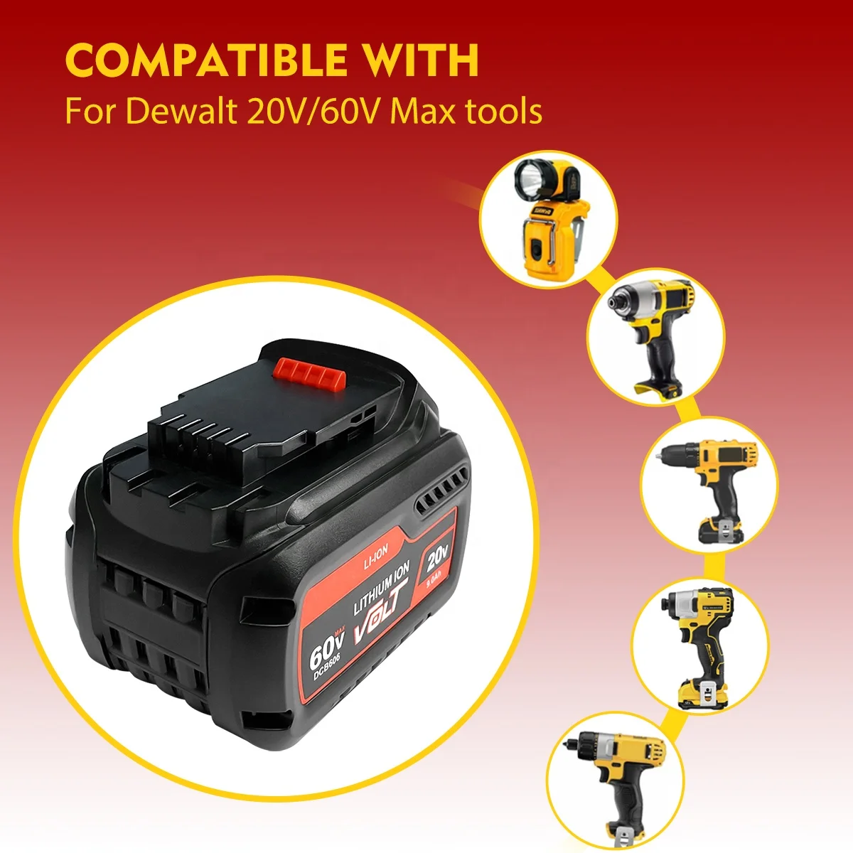 20 В/60 В макс. 9.0Ah DCB606 сменная батарея для Flexvolt батареи Dew alt 60 DCB609 DCB205 DCB200 беспроводные инструменты