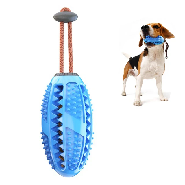 2020 New ABS pet Durable food dispenser snack rope toy Teeth Cleaning Chew dog toy