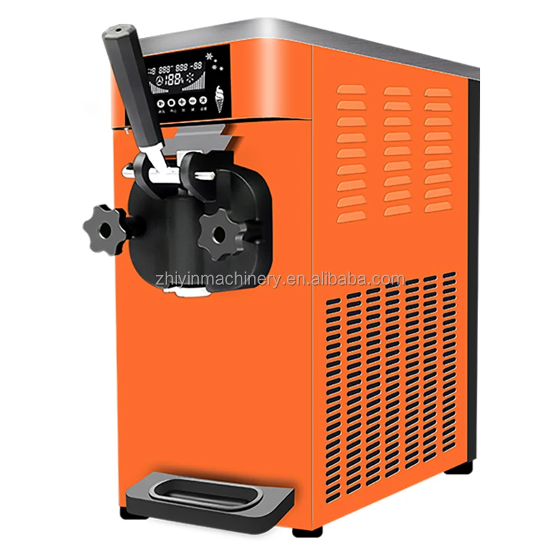 Commercial Single Flavors Stainless Steel Frozen Yogurt 16l Homemade Single Flavor Soft Serve Ice Cream Rolls Maker