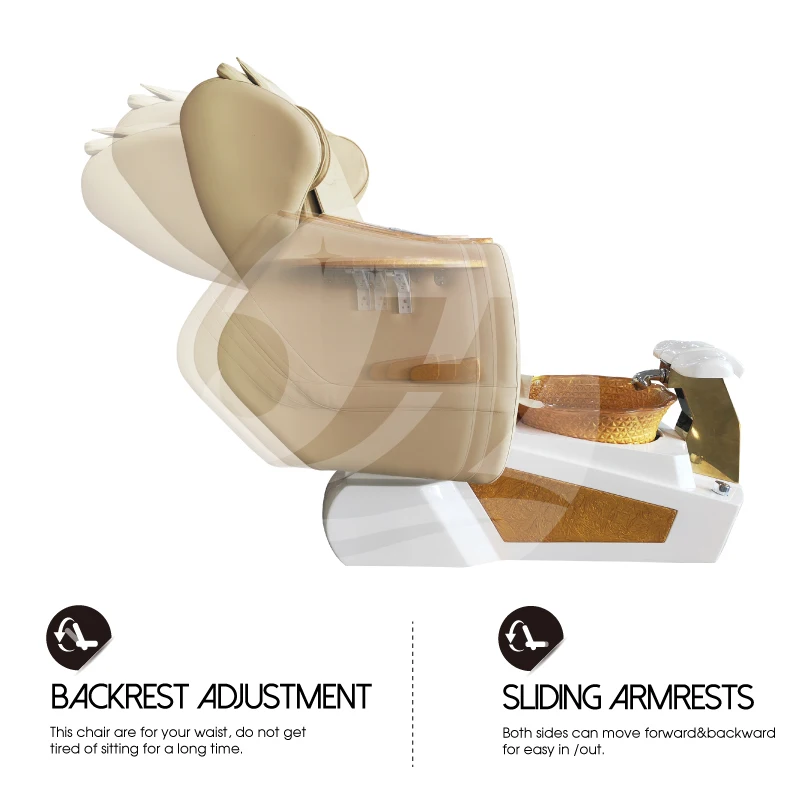 Modern luxury whirlpool light surfing foot spa massage manicure station airbag massage pedicure chairs for nail salon