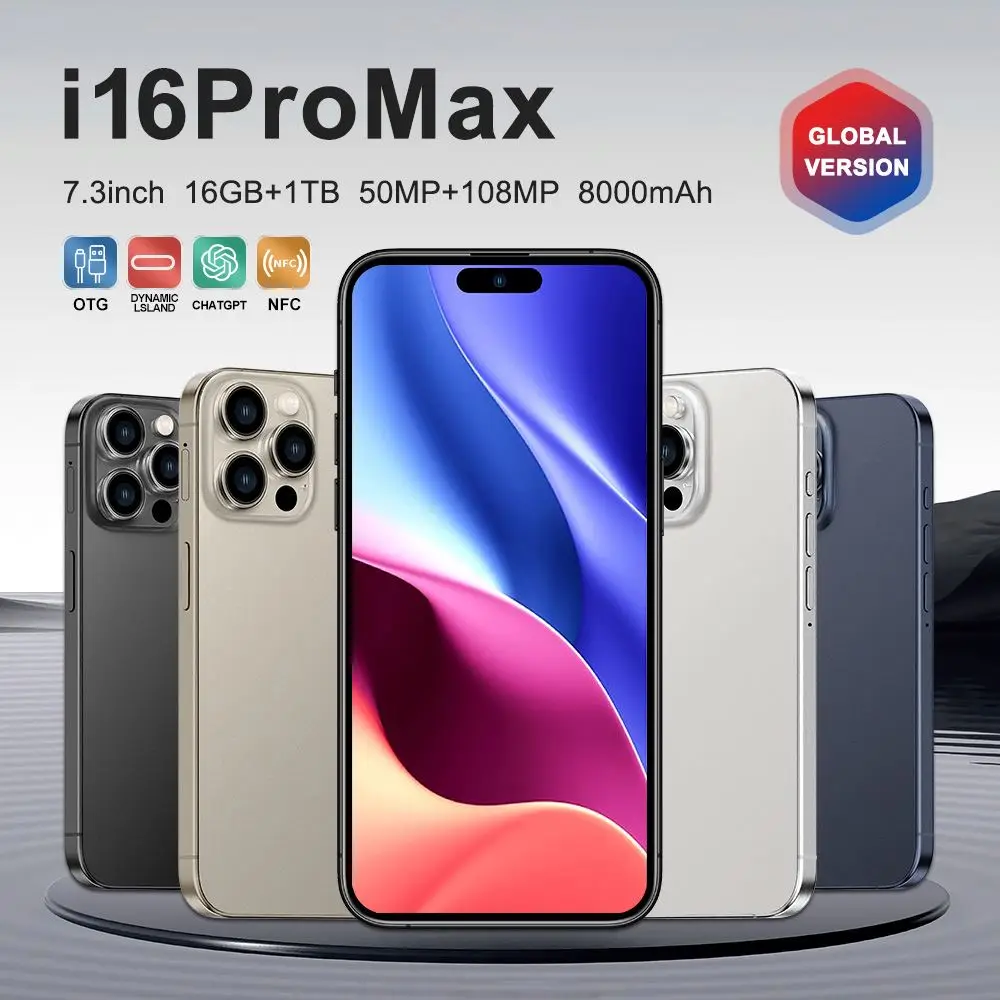 Бесплатная доставка товаров телефон 16 Pro Max с 5g сетевой мобильный цены в Китае