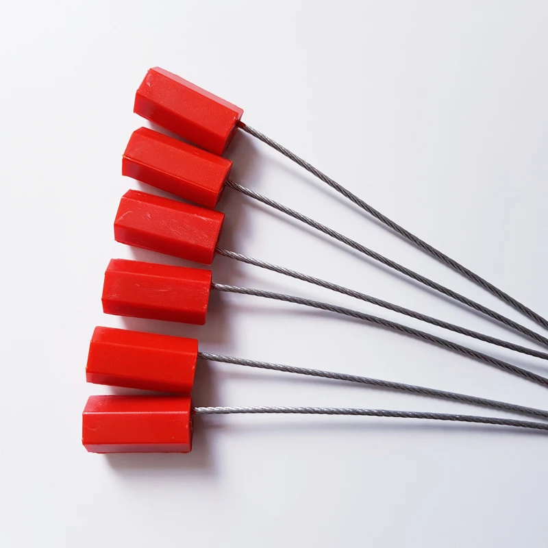 Guangzhou manufacturer 25cm high quality steel wire seals/cable tie seuriity seals for food factory and supermarket
