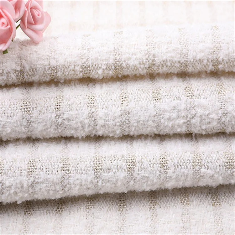 Hign Quality Gold Wire Mesh Fabric Woolen Woven Tweed Fabric Fashion Classic Bags Shoes Hats