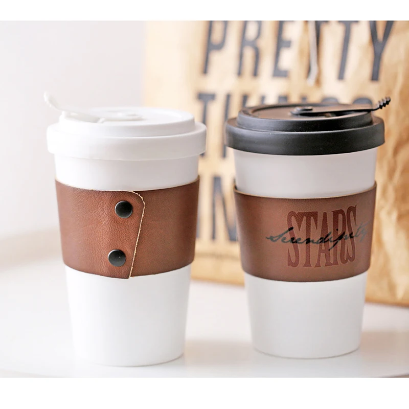 Seaygift custom 12oz/14oz Изолированная кружка для горячего чая с двойной стенкой портативная керамическая