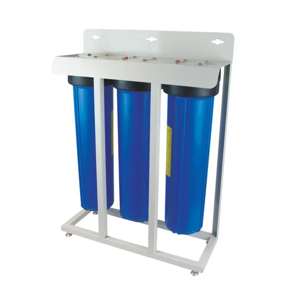 Whole House 2 Stage Water Filter System Big Blue Housing Water Purifier Without Electricity