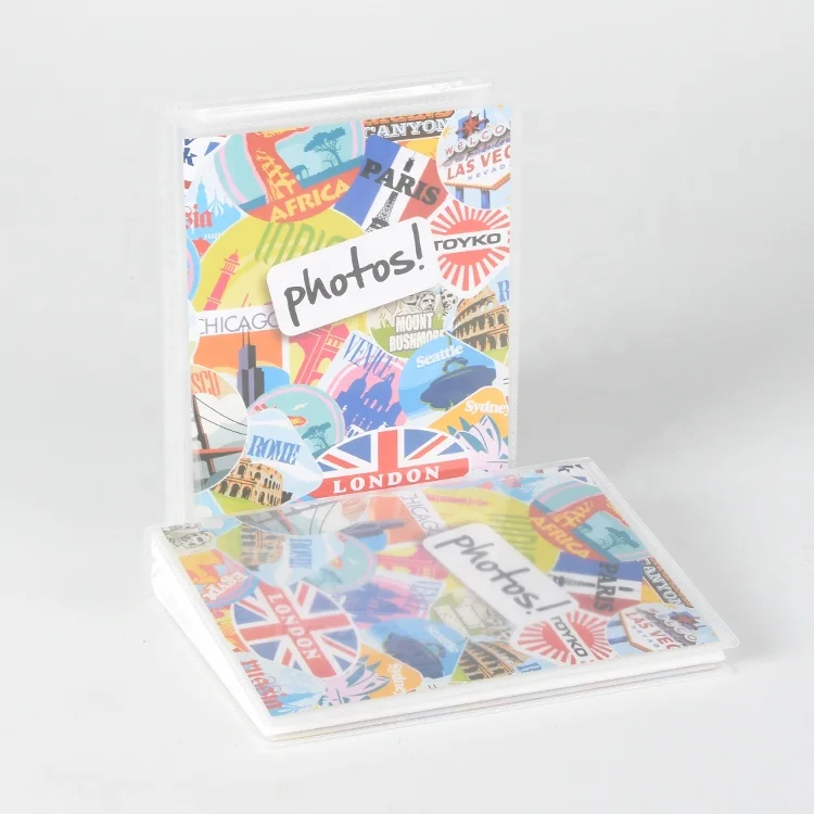 In Stock Removable Insert Clear View PP Covers Photo Album with White Background Pockets for 24 sheet 48 Pockets 4x6 Photos