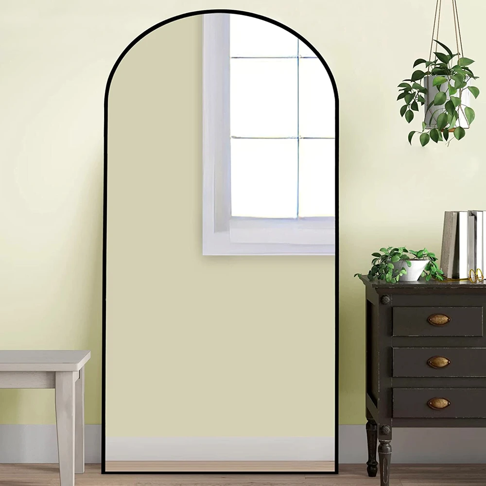 Wholesale arch metal frame full length floor free stand mirror wall mirror Home decor
