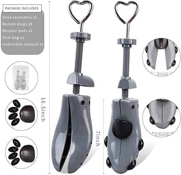 4-way Adjustable Shoe Stretchers to Stretch Length Width.Parts3A Shoe Stretcher