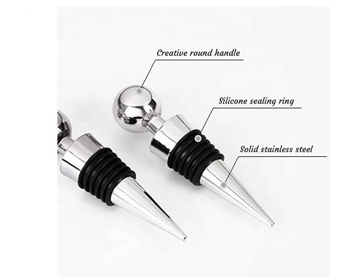 Best Metal Silver Sealer Wine Bottle Champagne Bubbly Stoppers Saver Plug Stainless Steel Gold Preserve Champagne Stopper