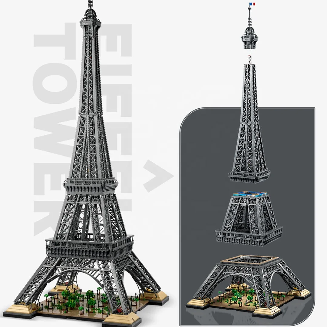 10001+pcs Architecture Pairs Eiffel Tower Compatible 10307 Building Blocks Brick Toys Pc Building Block Sets