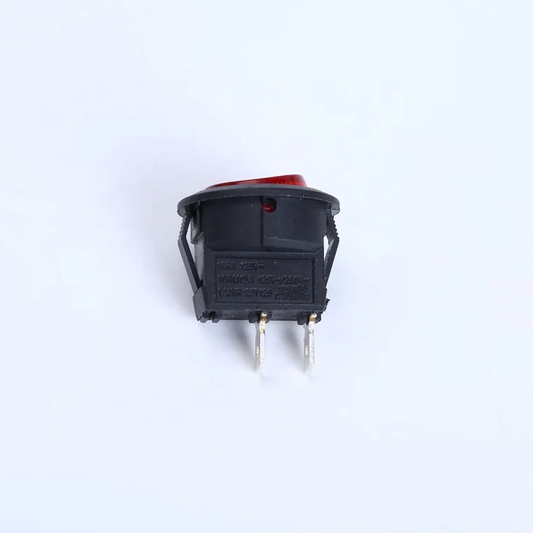 Manufacturers Selling KCD1-2 Round Red Rocker Switch 2 Pin Mini Switch