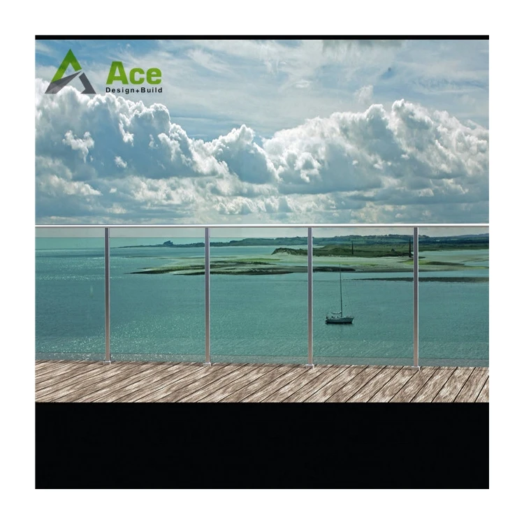 Ace Modern Aluminum Post Iron Pipe Railing Designs Accessories Stainless Steel Outdoor Wrought Iron Stair Railing