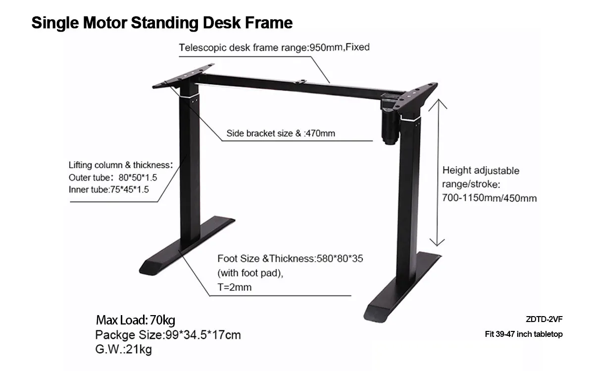 Height adjustable portable desk electronic executive desk standing sitting sturdy height adjustable electric standing desk