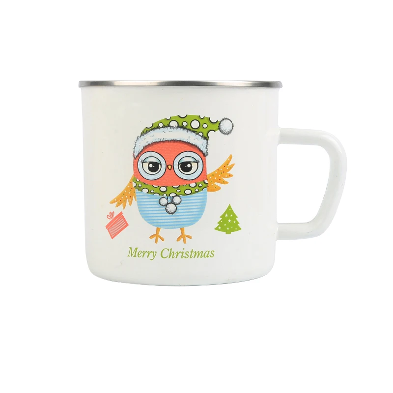 Made in China 12OZ/17OZ fashionable enamel cup mug enamel white coffee cup