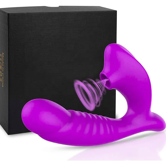 Duo Pleasure Clitoral Sucking G Spot Vibrator Dildo Massage Clitoris Stimulator Vibrator Sex Toys For Woman