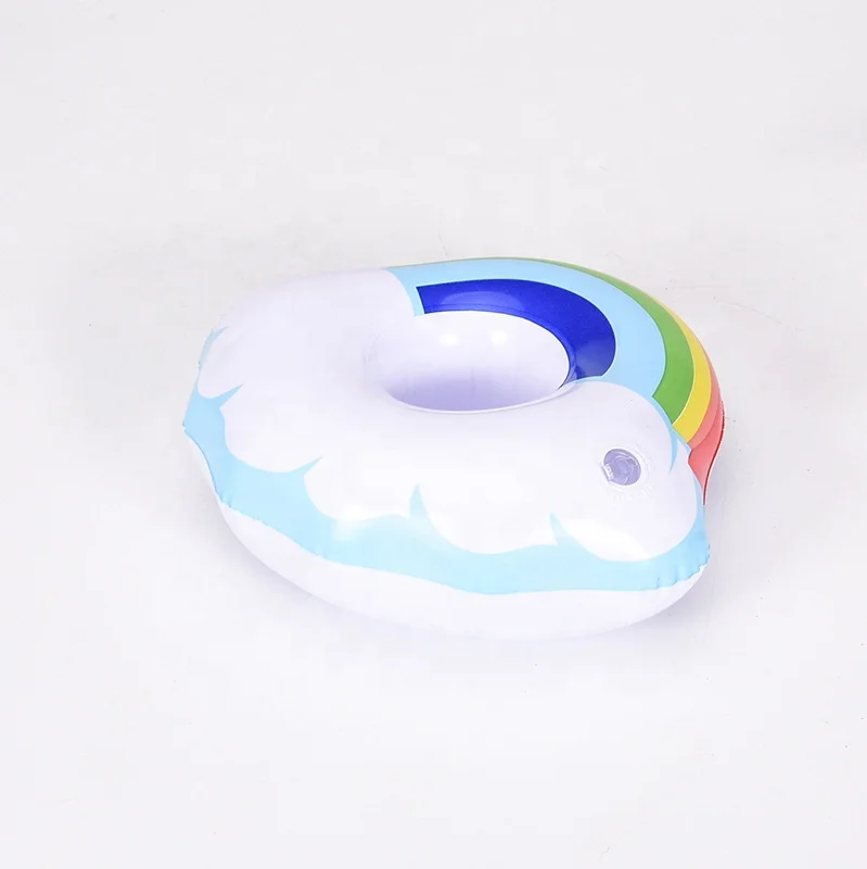 Custom Logo Inflatable Flamingo Palm Tree Floating Drink Cup Holder