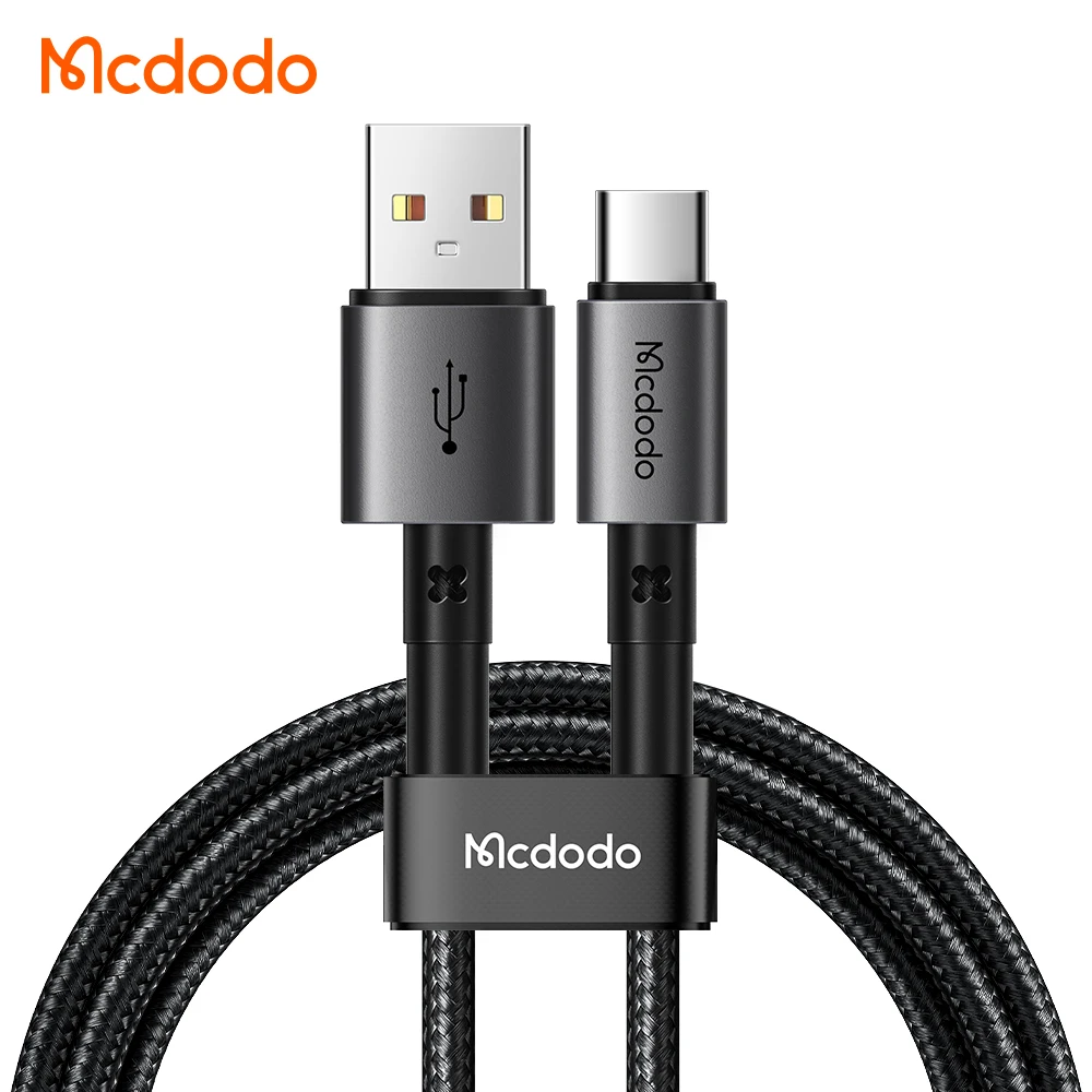 USB-кабель Mcdodo 100 Вт Type-C алюминиевый сплав прочный в нейлоновой оплетке VOOC QC4.0 AFC 6A кабель типа C для Samsung Oppo Xiaomi