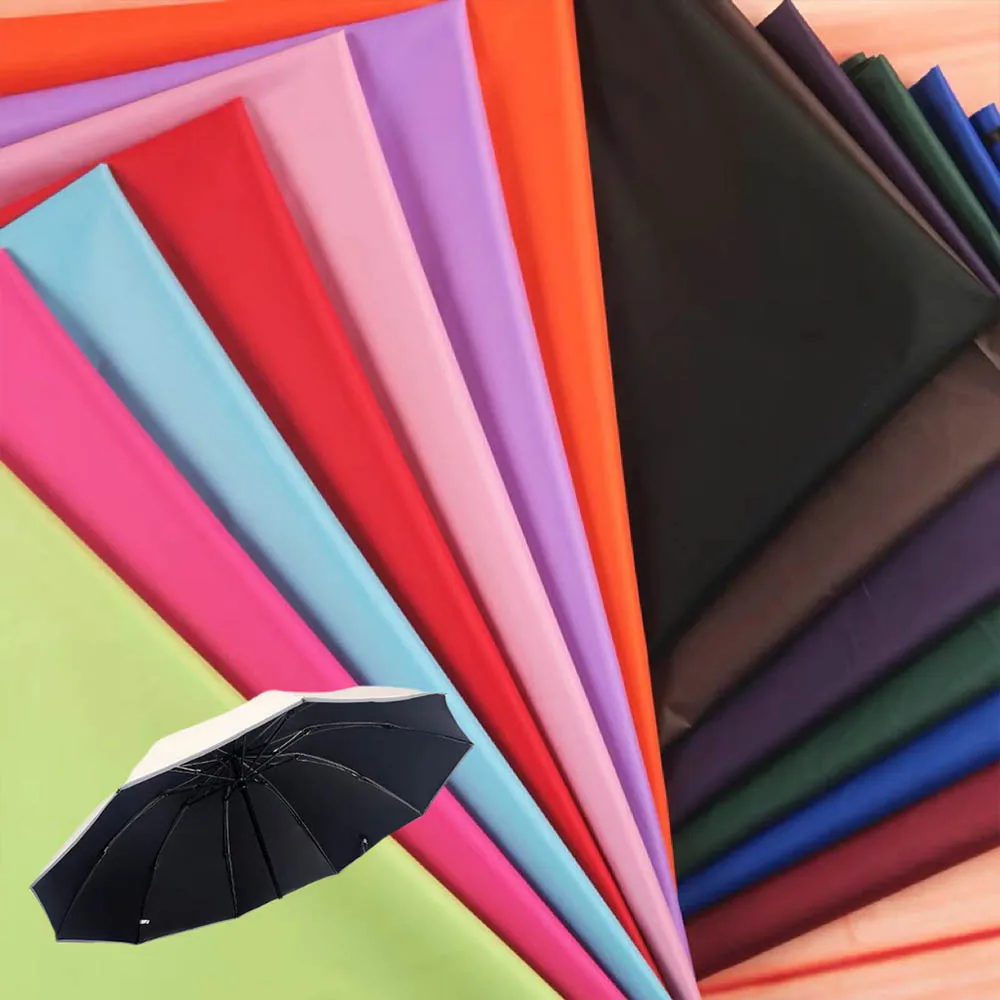 Cheap Price Black glue coating 100% polyester pongee fabric uesd sun umbrella tent