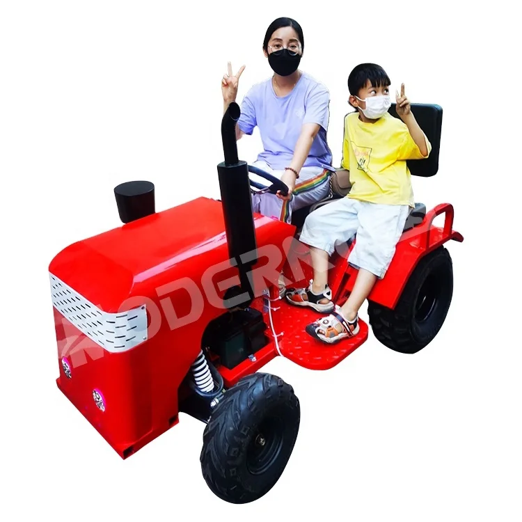 Square parent-child luminous amusement car mini tractor rides electric bumper cars for sale