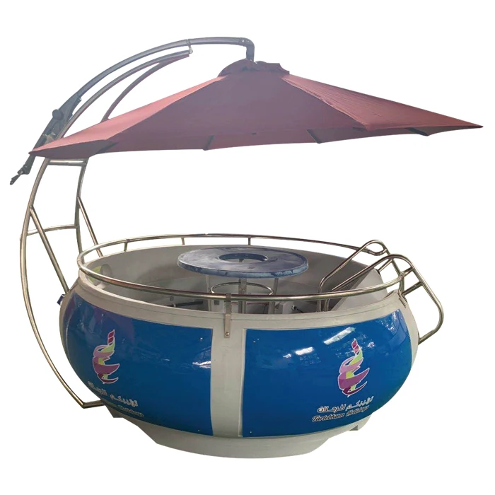 High Quality Party Barbecue BBQ Donut Boat Electric Engine Grill Boat Salt Water Use BBQ Boat Donut