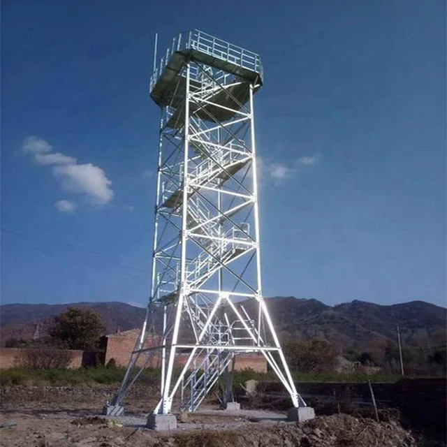 10-30m Hot dip galvanized pipe self-supporting angle steel Mountain Forest observation tower watch tower
