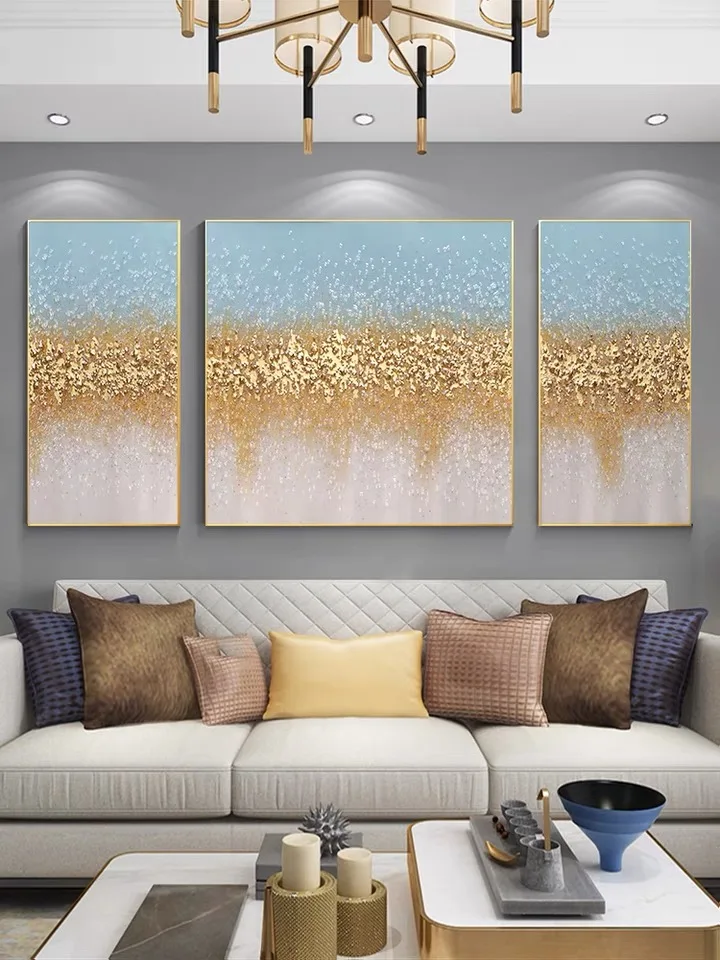 Large Handmade Modern Bright 3D Pink Abstract Artwork Home Decor Oil Painting with Crystal on Canvas