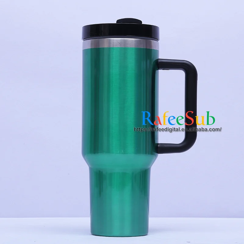 Wholesale Bulk Custom 40oz 40 oz Watermelon Moonshine Double Wall Insulated Stainless Steel Tumbler Cup with Handle and Straw