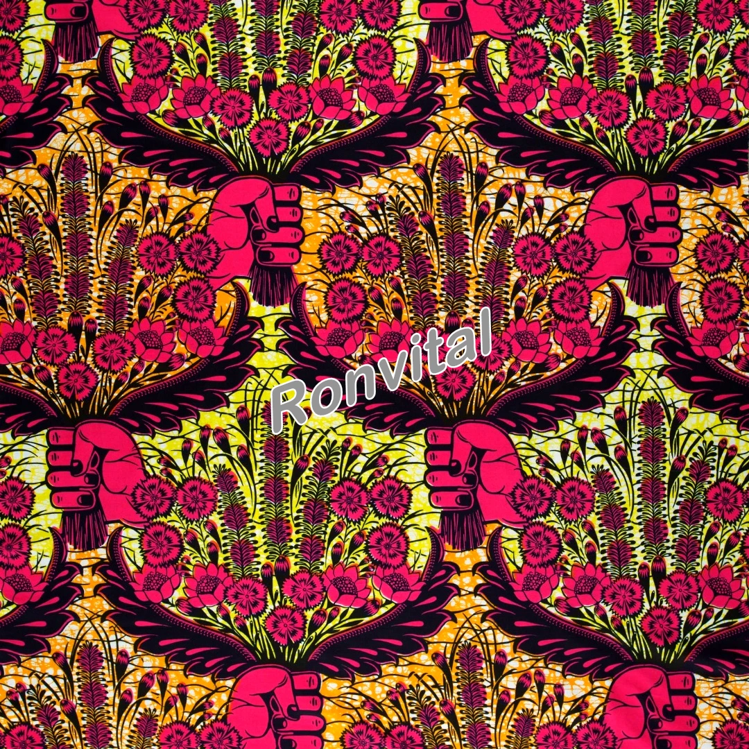 Factory price direct sale latest design african super wax printed fabric 6yards
