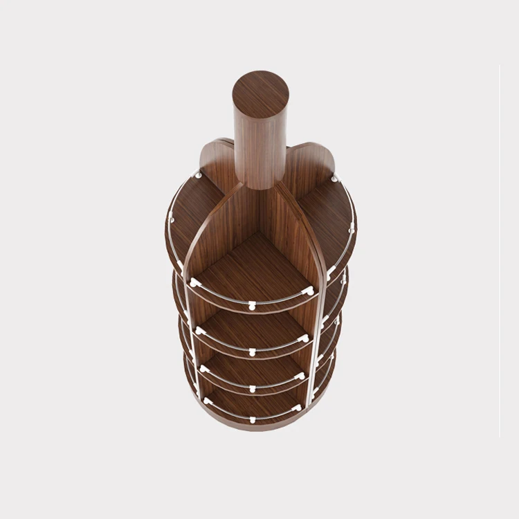 Modern wine store display rack wooden wine display rack