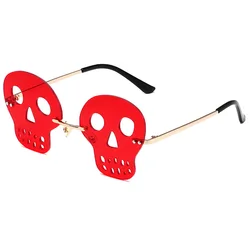 2023 new frameless skeleton funny sunglasses party dance sunglasses cross-border glasses Halloween Ball Exclusive Glasses