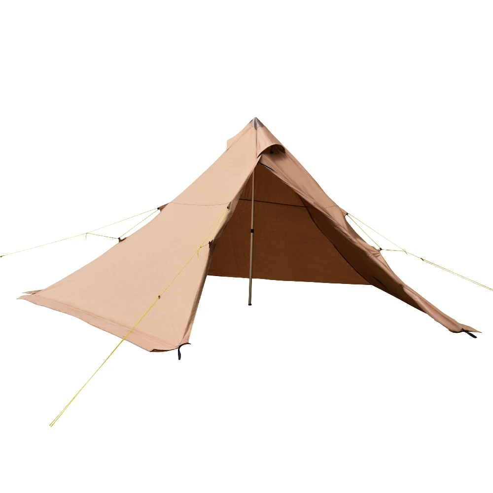 Geertop Ultralight waterproof Aluminum outdoor party wedding brown Anti-UV 4 season dome Indian teepee camping tent