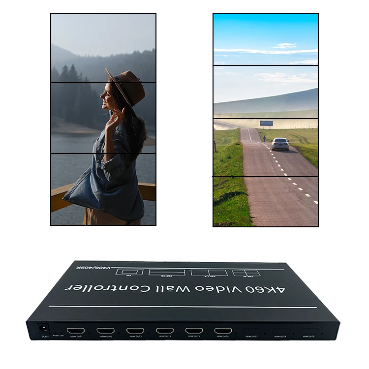 Best selling audio 4K TV display screen splicing 2x2 3x3 hdmi led video processor 4x4 tv wall controller 3x3