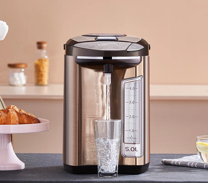 
Stainless Steel 5.0L Multi-Temperature Hot Water Pot Keep Warm Electric Air Pots Hot Water Thermos Pot 1600W 