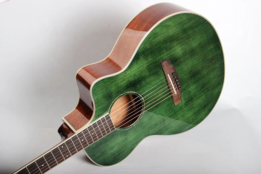 CH-1650S-40JF   Wholesale Beautiful Chihiro Guitar Acoustic 40 Inch Colourful Guitar